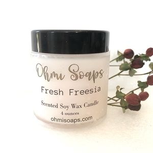 Fresh Freesia Soy Wax Wood Wick Candle